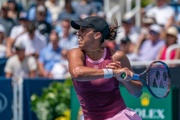 Cincinnati Open Quarterfinal: Sara Bejlek Vs Madison Keys Madison Keys competes in her quarterfinal match against Sara Bejlek at the Cincinnati Open in Mason, Ohio, on August 21, 2026. Mason Ohio United States  Copyright: xJasonxWhitmanx originalFilename:whitman-cincinna260821_npSSn.jpg