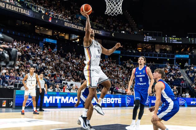 21.08.2026, GER, Turkish Airlines Supercup 2026, Hamburg, Deutschland-Tschechien Johannes Thiemann (Deutschland, 32) Hamburg Barclays Arena Hamburg Deutschland *** August 21, 2026, GER, 2026 Turkish Airlines Super Cup, Hamburg, Germany, Czech Republic, Johannes Thiemann (Germany), 32, Hamburg Barclays Arena, Hamburg, Germany