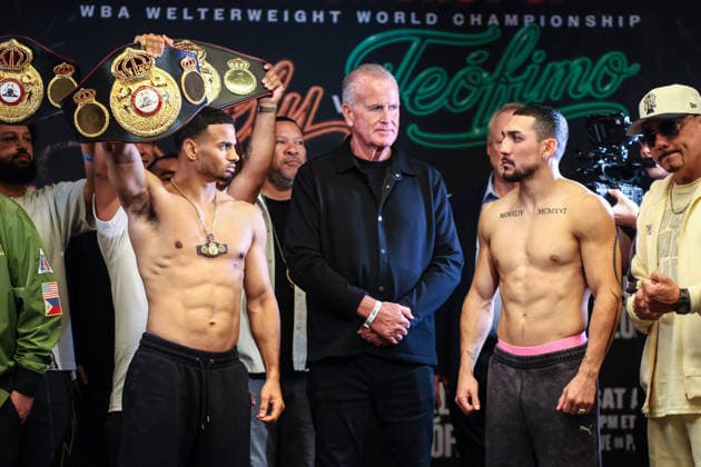 Boxing, weigh-in in Las Vegas