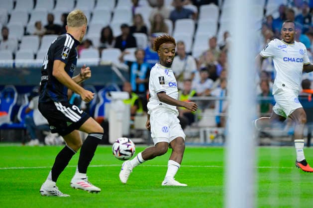 FOOTBALL : Olympique de Marseille VS RC Strasbourg Alsace - Ligue 1 McDonald s - 21 08 2026 Angel Gomes (OM) - Ligue 1 McDonald s match between Olympique de Marseille and Racing Club de Strasbourg Alsace on August 21, 2026 at the CEPAC Velodrome Stadium in Marseille. MarseilleFrance  Copyright: xWilliamxCannarellax
