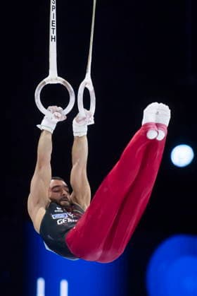 Zagreb, Croatia, 210826. 37th European Men s Artistic Gymnastics Championships, finals at Arena Zagreb. Discipline Rings - Artur Sahakyan, Germany. Photo: Darko Tomas CROPIX Copyright: xxDarkoxTomasx xCROPIXx gimnastika140-210826