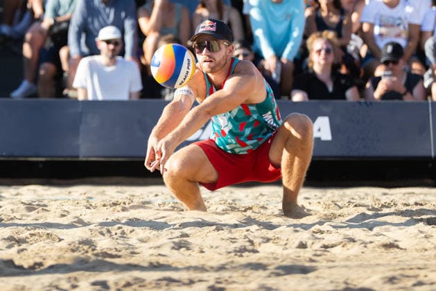 August 21, 2026, Montreal, Quebec, Canada: ANDERS BERNTSEN MOL and CHRISTIAN SANDLIE SORUM from Norway in match against TREVOR CRABB and CHASE BUDINGER from USA at Beach Pro Tour at Parc Jean-Drapeau in Montreal, Quebec, Canada on 2026-08-21 Montreal Canada - ZUMAl189 20260821_zsp_l189_084 Copyright: xYannickxLegarex