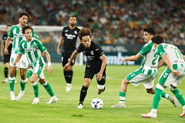Takefusa Kubo (Sociedad), AUGUST 21, 2026 - Football Soccer : Spanish LaLiga EA Sports between Real Betis Balompie - Real Sociedad at the Estadio La Cartuja de Sevilla in Sevilla, Spain. Noxthirdxpartyxsales  aflo_342066770 MutsuxKawamorix
