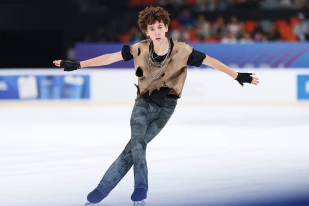 XI AN, CHINA - AUGUST 22: Kirill Sheiko of Israel performs in the Junior Men - Free Skating on day 3 of the ISU Figure skating, Eiskunstlauf Junior Grand Prix Xi an 2026 on August 22, 2026 in Xi an, Shaanxi Province of China.  Copyright: xVCGx 111661418378