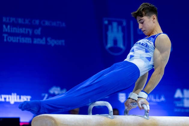 ZAGREB, CROATIA, AUGUST 22: Tomer Tirosh (ISR) in action during the men™s qualifications at the European Gymnastics Championships. Croatia Copyright: xBEAUTIFULxSPORTS vanxdenxBroekx