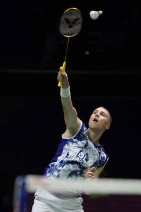 French Team qualified for final at Badminton Championship - Delhi Thom Gicquel of France in action during the BWF World Championships 2026 at Indira Gandhi Indoor Stadium, in New Delhi on August 22, 2026. Photo by Anshuman Akash New Delhi India  Copyright: xAkashxAnshuman ABACAx