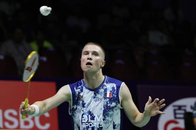 French Team qualified for final at Badminton Championship - Delhi Thom Gicquel of France in action during the BWF World Championships 2026 at Indira Gandhi Indoor Stadium, in New Delhi on August 22, 2026. Photo by Anshuman Akash New Delhi India  Copyright: xAkashxAnshuman ABACAx