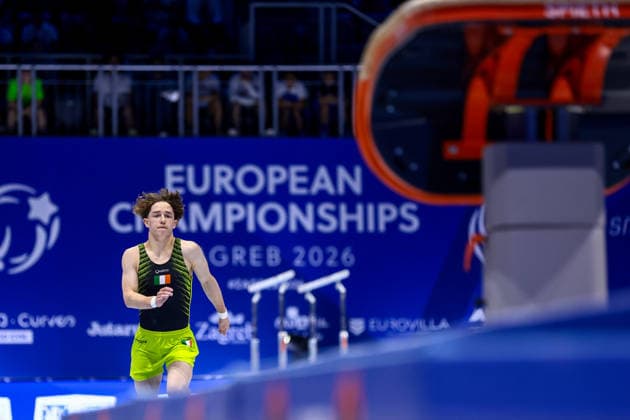 2026 Men s Artistic European Gymnastics Championships, Arena Zagreb, Zagreb, Croatia 22 8 2026 Ireland™s Finlay Hazelton Finlay Hazelton 22 8 2026  Copyright: xx 0NIK7116