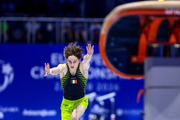 2026 Men s Artistic European Gymnastics Championships, Arena Zagreb, Zagreb, Croatia 22 8 2026 Junior Vault Final Ireland™s Finlay Hazelton Finlay Hazelton 22 8 2026  Copyright: xx 0NIK7077