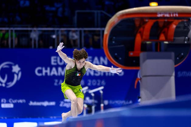 2026 Men s Artistic European Gymnastics Championships, Arena Zagreb, Zagreb, Croatia 22 8 2026 Junior Vault Final Ireland™s Robert Ward Robert Ward 22 8 2026  Copyright: xx 0NIK7170