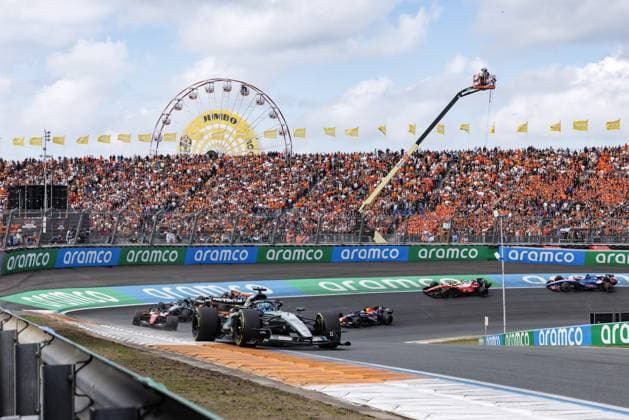 ZANDVOORT - George Russell (Mercedes-AMG PETRONAS Formula One Team) during the sprint race, ahead of the F1 Dutch Grand Prix at the Circuit Zandvoort. SANDER KONING ANP xVIxANPxSportx xxANPxIVx 565995035 originalFilename: 565995035.jpg