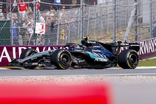 ZANDVOORT - Andrea Kimi Antonelli from Italy and driver for Mercedes-AMG PETRONAS F1 Team during the sprint race of the Formula 1 Heineken Dutch Grand Prix at Circuit Zandvoort on August 22, 2026 in Zandvoort, the Netherlands. MARCEL TER BALS ANP xVIxANPxSportx xMarcelxterxBalsxIVx 565995582 originalFilename: 565995582.jpg