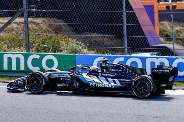 ZANDVOORT - Andrea Kimi Antonelli from Italy and driver for Mercedes-AMG PETRONAS F1 Team during the sprint race of the Formula 1 Heineken Dutch Grand Prix at Circuit Zandvoort on August 22, 2026 in Zandvoort, the Netherlands. MARCEL TER BALS ANP xVIxANPxSportx xMarcelxterxBalsxIVx 565995652 originalFilename: 565995652.jpg