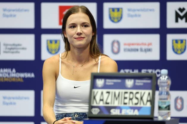 CHORZOW 22.08.2026 DIAMENTOWA LIGA - MEMORIAL KAMILI SKOLIMOWSKIEJ - KONFERENCJA PRASOWA --- DIAMOND LEAGUE - SILESIA KAMILA SKOLIMOWSKA ATHLETICS MEMORIAL - press conference, PK, Pressekonferenz KLAUDIA KAZIMIERSKA FOT. PIOTR KUCZA FOTOPYK NEWSPIX.PL --- newspix.pl POLAND OUT! 