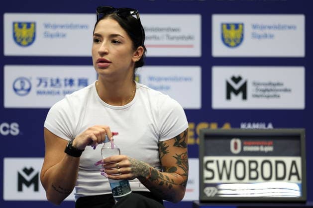 CHORZOW 22.08.2026 DIAMENTOWA LIGA - MEMORIAL KAMILI SKOLIMOWSKIEJ - KONFERENCJA PRASOWA --- DIAMOND LEAGUE - SILESIA KAMILA SKOLIMOWSKA ATHLETICS MEMORIAL - press conference, PK, Pressekonferenz EWA SWOBODA FOT. PIOTR KUCZA FOTOPYK NEWSPIX.PL --- newspix.pl POLAND OUT! 