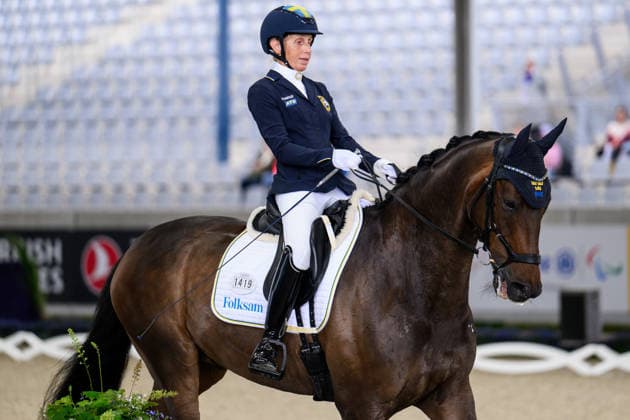 260822 Lotta Wallin of Sweden with horse Questionmark compete in the Para Dressage Grand Prix B Team Final Grade IV during day 12 of the 2026 FEI World Championships on August 22, 2026 in Aachen. Photo: Emma Wallskog BILDBYRAN kod EW EW0696 ridsport equestrian rid-vm 2026 2026 fei world championships bbeng ridsport-vm dressyr dressage para dressage paradressyr parasport *** August 22, 2026: Lotta Wallin of Sweden, riding Questionmark, competes in the Para Dressage Grand Prix B Team Final, Grade IV, on Day 12 of the 2026 FEI World Championships in Aachen. 2026 in Aachen. Photo by Emma Wallskog. BILDBYRAN code EW EW0696 equestrian sports riding 2026 World Championships 2026 FEI World Championships BBENG equestrian sports World Championships dressage para dressage parasport  Copyright: EMMAxWALLSKOG BB260822EW011