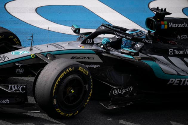 F1 Dutch Grand Prix 2026 - Sprint 63 George Russell (Mercedes) during the Sprint ahead of the F1 Grand Prix of Netherlands at Circuit Zandvoort on August 22, 2026 in Zandvoort, Netherlands. Photo by Eliot Blondet ABACAPRESS.COM Zandvoort Netherlands Netherlands  Copyright: xBlondetxEliot ABACAx