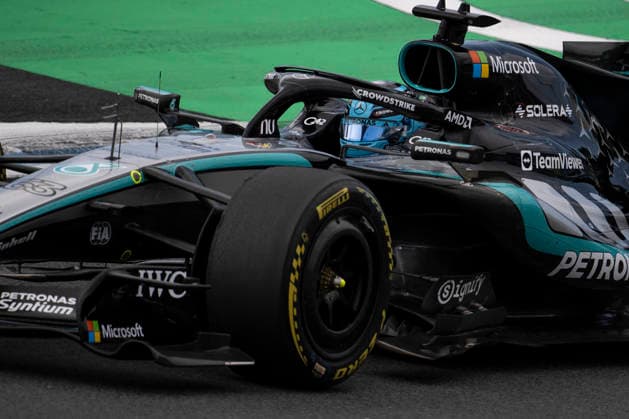 F1 Dutch Grand Prix 2026 - Sprint 63 George Russell (Mercedes) during the Sprint ahead of the F1 Grand Prix of Netherlands at Circuit Zandvoort on August 22, 2026 in Zandvoort, Netherlands. Photo by Eliot Blondet ABACAPRESS.COM Zandvoort Netherlands Netherlands  Copyright: xBlondetxEliot ABACAx