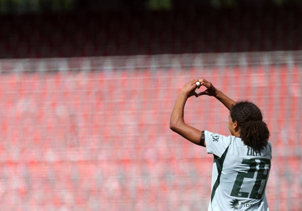 Zicai Cora Torjubel 2-2 , 1.FC Nürnberg-Wolfsburg , Google-Pixel Frauen Bundesliga , , Fußball , in dem Max Morlock Stadion in Nürnberg , Bayern , Deutschland . August 22 , 2026 . Photo by: Davide Elias IPA Photo Pressefoto DENL Copyright: xDavidexEliasx