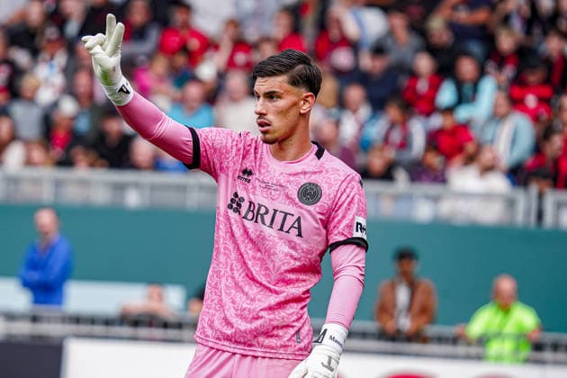 Deutschland: Fussball Saison 2026 2027 , DFB-Pokal Runde 1 1. Runde , SV Wehen Wiesbaden vs. Bayer Leverkusen - Brita-Arena (Wiesbaden) : Noah Brdar (SV Wehen Wiesbaden, 31) Geste, Gestik, Emotion Wiesbaden Brita-Arena Deutschland Germany *** Germany Soccer Season 2026–2027, DFB Cup Round 1, SV Wehen Wiesbaden vs. Bayer Leverkusen, Brita Arena, Wiesbaden, Noah Brdar (SV Wehen Wiesbaden), 31 gestures, body language, emotion, Wiesbaden, Brita Arena, Germany Copyright: xBennetxLongx