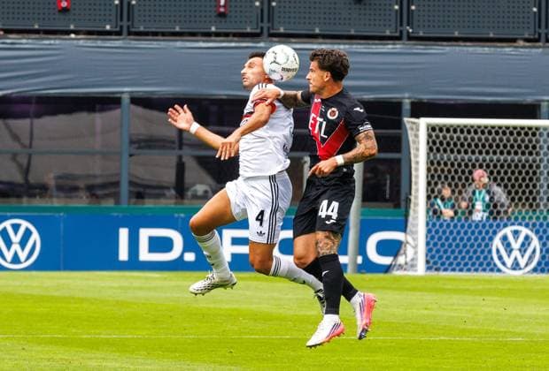 22.08.2026 - Fussball - Saison 2026 2027 - DFB Pokal Vereinspokal - 01. Runde: Viktoria Köln - 1. FC Nürnberg Nuernberg FCN ( Club ) - Sportfoto Zink DaMa - xdaxmax - regulations prohibit any use of photographs as image sequences and or quasi-video - Alexios Kalogeropoulos (4, 1. FC Nürnberg FCN ) Niklas Castelle (44, FC Viktoria Köln ) *** August 22, 2026 Soccer Season 2026–2027 DFB Cup Club Cup Round 1 Viktoria Köln 1 FC Nürnberg Nuremberg FCN Club Sports Photo Zink DaMa xdaxmax regulations prohibit any use of photographs as image sequences and or quasi-video Alexios Kalogeropoulos 4, 1 FC Nuremberg FCN Niklas Castelle 44, FC Viktoria Cologne
