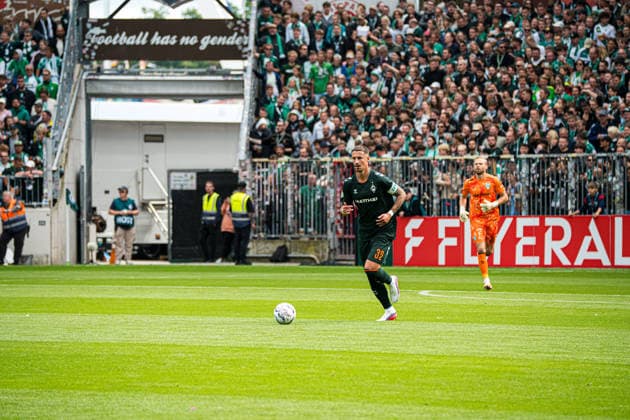 Fußball I Herren I Saison 2026-2027 I DFB-Pokal I 1. Spieltag I Lüneburger SK Hansa - SV Werder Bremen I 22.08.2026 Einzelfoto, Freisteller, Einzelbild, Cut-out, isoliertes Motiv, Sportaufnahme, Nahaufnahme, freigestellt, freigestellte Aufnahme, Aufnahme, Einzeln: Marco Friedl (32, SV Werder Bremen) *** Soccer I Men s I 2026–2027 Season I DFB Cup I Matchday 1 I Lüneburger SK vs. Hansa SV Werder Bremen I August 22, 2026 Single photo, cutout, single image, cutout, isolated subject, sports photo, close-up, isolated, isolated shot, photo, single shot Marco Friedl, 32, SV Werder Bremen Copyright: xLobeca Björn-OlexKehmx