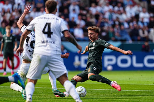 Torschuss Torchance Chuki (SV Werder Bremen, 20) GER, Lüneburger SK Hansa vs. SV Werder Bremen, Fußball, DFB-Pokal, 1. Runde, Saison 2026 2027, 22.08.2026 GER, Lüneburger SK Hansa vs. SV Werder Bremen, Fußball, DFB-Pokal, 1. Runde, Saison 2026 2027, 22.08.2026 Hamburg *** Shot on Goal, Scoring Chance, Chuki, SV Werder Bremen, 20 GER, Lüneburger SK Hansa vs. SV Werder Bremen, Soccer, DFB Cup, 1st Round, 2026–2027 Season, August 22, 2026 GER, Lüneburger SK Hansa vs. SV Werder Bremen, Soccer, DFB Cup, Round 1, 2026–2027 season, August 22, 2026 Hamburg Copyright: xEibner-Pressefoto MarcelxvonxFehrnx EP_MFN