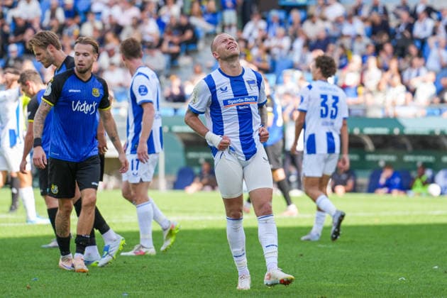 22.08.2026, xydrx, Fußball, DFB Pokal, 1. FC Saarbrücken - Hertha BSC, Saison 2026 2027, Ludwigsparkstadion: Jon Dagur Thorsteinsson (Hertha BSC, 23) ärgert sich über eine vergebene Chance DFB regulations prohibit any use of photographs as image sequences and or quasi-video. *** August 22, 2026, xydrx, Soccer, DFB Cup, 1 FC Saarbrücken vs. Hertha BSC, 2026–2027 season, Ludwigspark Stadium, Jon Dagur Thorsteinsson, Hertha BSC, 23 is frustrated over a missed opportunity. DFB regulations prohibit any use of photographs as image sequences and or quasi-video. Copyright: HMBxMedia YannisxDreimann