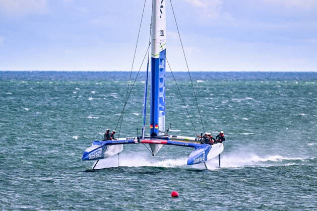 GER, Rockwool Garmany Sail Grand Prix, Sail GP, Sail GP Germany, Sassnitz, 22.-23.08.2026, Deutschland, GERMANY BY DEUTSCHE BANK - Sail GP Team - Germany; Driver - Erik Kosegarten-Heil, GER, Sail GP, Rockwool Germany Sail Grand Prix, Sassnitz, 22.-23.08.2026, Deutschland, Freitag, 22.08.2026, Renntag 1, *** GER, Rockwool Germany Sail Grand Prix, Sail GP, Sail GP Germany, Sassnitz, August 22–23, 2026, Germany, GERMANY BY DEUTSCHE BANK Sail GP Team Germany Driver Erik Kosegarten Heil, GER, Sail GP, Rockwool Germany Sail Grand Prix, Sassnitz, August 22–23, 2026, Germany, Friday, August 22, 2026, Race Day 1, Copyright: xClaudiusxRauchx