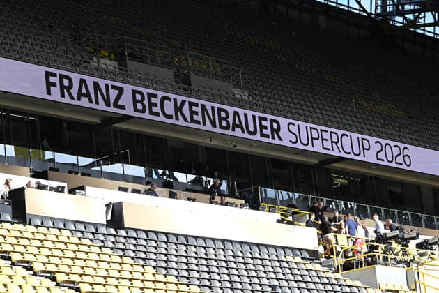 22.08.2026, xsltx, Fussball Franz Beckenbauer Supercup 2026, Borussia Dortmund - FC Bayern München v.l. Symbolfoto, Symbolbild Tribüne Supercup (DFL DFB REGULATIONS PROHIBIT ANY USE OF PHOTOGRAPHS as IMAGE SEQUENCES and or QUASI-VIDEO) Dortmund *** August 22, 2026, xsltx, Soccer Franz Beckenbauer 2026 Super Cup, Borussia Dortmund vs. FC Bayern Munich – Symbolic photo, symbolic image of the stands at the Super Cup. DFL and DFB regulations prohibit any use of photographs as image sequences and or quasi-video. Dortmund