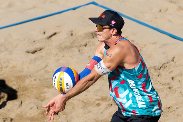 August 22, 2026, Montreal, Quebec, Canada: PHILIPP WALLER and MORITZ PRISTAUZ-TELSNIGG from Austria in match against Martins Plavins and Kristians Fokerots from Latvia in round of 12 at Beach Pro Tour at Parc Jean-Drapeau in Montreal, Quebec, Canada on 2026-08-22 Montreal Canada - ZUMAl189 20260822_zsp_l189_010 Copyright: xYannickxLegarex