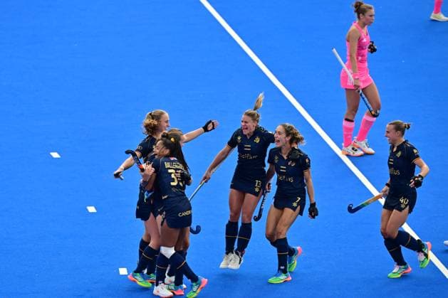 RECORD DATE NOT STATED Belgium s Delphine Marien scores a goal during a Field hockey, Feldhockey game between Belgian national team, Nationalteam Red Panthers and Germany, at the women s 2026 Hockey World Cup, on Saturday 30 December 1899 in Wavre. The 2026 edition of the Hockey World Cup takes place in Belgium and The Netherlands from August 15 to August 30. DIRKxWAEM  x183999216x