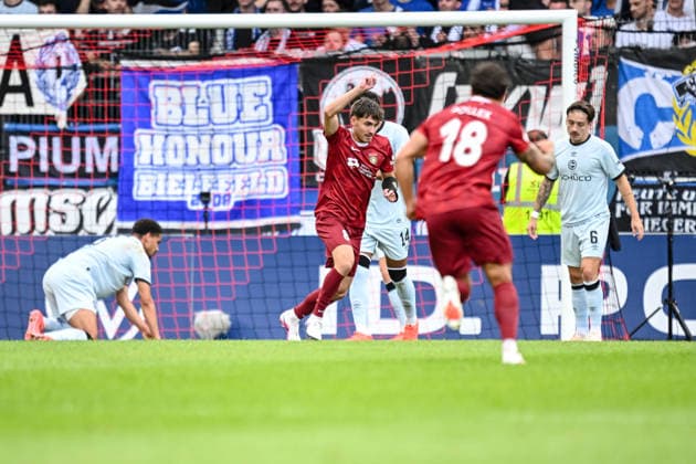 Football, DFB Cup, SG Sonnenhof Großaspach v Arminia Bielefeld