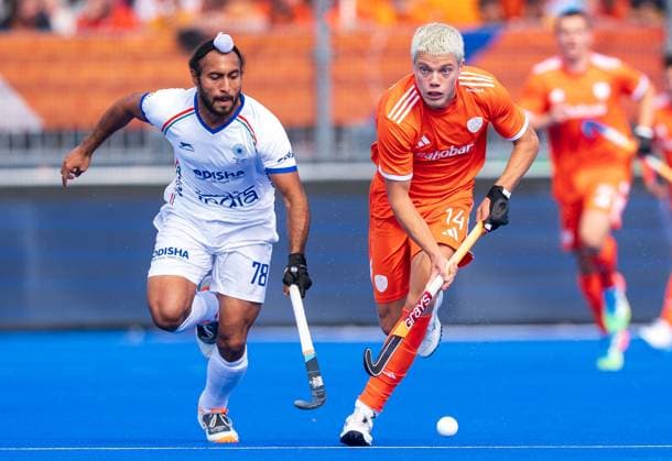 AMSTELVEEN, 22-08-2026, Wagener Stadion, FIH Hockey World Cup 2026 Men, 2026. Derck de Vilder in action during the game Netherlands - India (men) . Netherlands - India (men)  x205940228x Copyright: