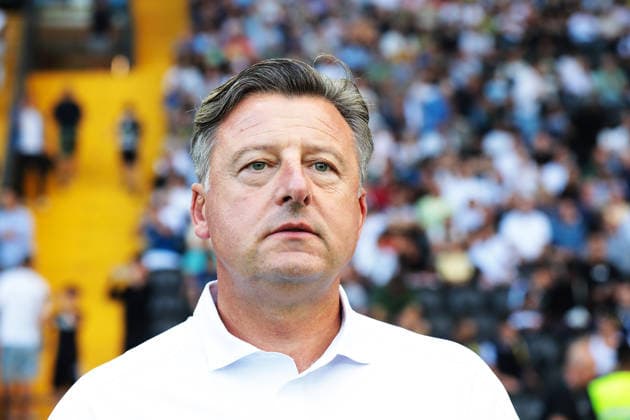 UdineseÕs head coach Kosta Runjaic during the Serie A soccer match between Udinese and Como at the Friuli Stadium in Udine, north east Italy - August 22, 2026. - Soccer  Copyright: xAndreaxBressanutti LaPressex