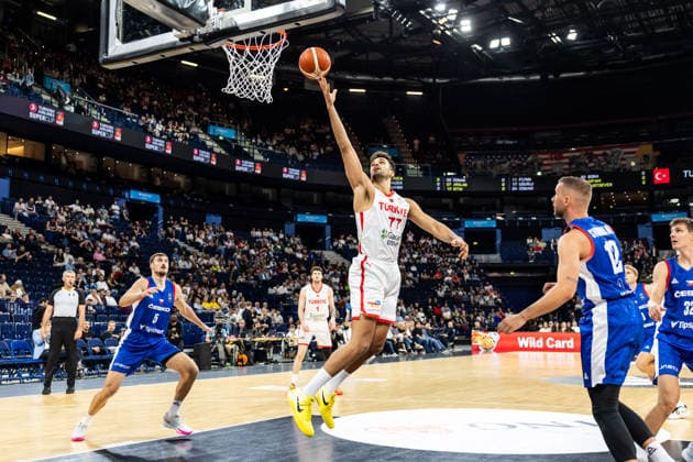 22.08.2026, GER, Turkish Airlines Supercup 2026, Hamburg, Spiel um Platz 3, Türkei-Tschechien Omer Faruk Yurtseven (Tuerkei, 77) Hamburg Barclays Arena Hamburg Deutschland *** August 22, 2026, GER, Turkish Airlines Super Cup 2026, Hamburg, Third-Place Game, Turkey vs. Czech Republic, Omer Faruk Yurtseven (Turkey), 77, Hamburg Barclays Arena, Hamburg, Germany