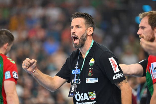 Trainer Bennet WIEGERT (SC Magdeburg), Jubel,Freude,Begeisterung, Handball Rexel Super Cup 2026 der Maenner SC Magdeburg vs. Fuechse Berlin am 22.08.2026 SAP GARDEN Muenchen. *** Coach Bennet WIEGERT, SC Magdeburg; celebration, joy, excitement; 2026 Rexel Super Cup Men s Handball Match: SC Magdeburg vs. Füchse Berlin on August 22, 2026, at SAP GARDEN in Munich