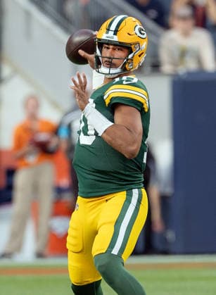 August 22, 2026, Denver, Colorado, USA: Packers QB JORDAN LOVE readies to throw a pass during the 1st. Half at Empower Field at Mile High Friday evening. Packers beat the Broncos in Pre-Season 33-13. Credit Image: ZUMA Press Wire) Denver USA - ZUMAav4_ 20260822_zaf_av4_043 Copyright: xHectorxAcevedox