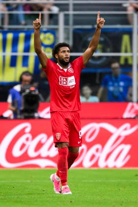 FC Internazionale v AC Monza - Serie A Gustavo Varela of AC Monza celebrates after scoring a goal during the Serie A football match between FC Internazionale and AC Monza. Milan Italy Copyright: xNicolòxCampox
