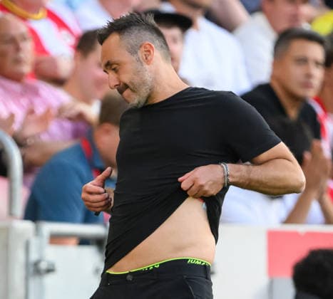 22 August 2026 - Brentford v Tottenham Hotspur - Premier League - GTech Stadium - London. Brentford v Tottenham Hotspur - Premier League - GTech Stadium - London. Tottenham Hotspur Manager Roberto de Zerbi. Picture : Mark Pain LONDON England  Copyright: xMarkxPainx