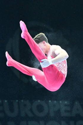 Zagreb, Croatia, 220826. 37th European Men s Artistic Gymnastics Championships, Individual Apparatus Finals at Arena Zagreb. In the photo: Parallel Bars, Atlan Dogan, Turkey. Photo: Ivana Grgic CROPIX Copyright: xxIvanaxGrgicx xCROPIXx disciplina_ruce24-220826