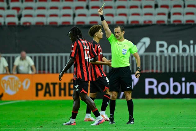FOOTBALL : OGC Nice VS FC Lorient - Ligue 1 McDonald s - 22 08 2026 Referee Romain Lissorgue during the Ligue 1 McDonald™s match between OGC Nice and Football Club de Lorient on August 22, 2026 at the Allianz Riviera Stadium in Nice. NiceFrance  Copyright: xWilliamxCannarellax