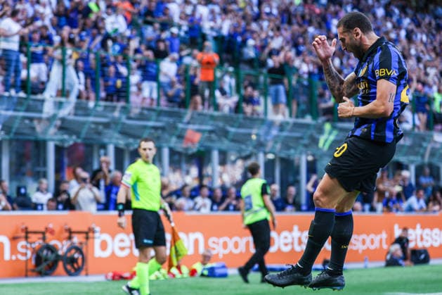 SOCCER - Serie A - Inter - FC Internazionale vs. AC Monza Photo by IPA ABACAPRESS.COM87700847 - Hakan Calhanoglu of FC Internazionale celebrates after scoring a goal during a 2026 27 Serie A soccer match between FC Internazionale and AC Monza Milan Italy  Copyright: xIPAxSport ABACAx