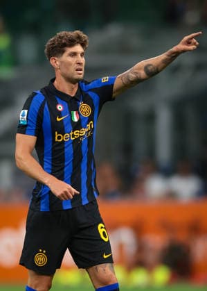 FC Internazionale v AC Monza - Serie A - Giuseppe Meazza Milan, Italy, 22nd August 2026. John Stones of FC Internazionale reacts on his debut during the FC Internazionale vs AC Monza Serie A match at Stadio Giuseppe Meazza, Milan. Picture credit should read: Jonathan Moscrop Milan Stadio Giuseppe Meazza Italy