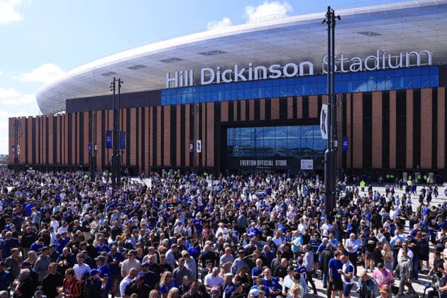 Football - Premier League - Everton v Crystal Palace 22nd August 2026 - Premier League - Everton v Crystal Palace - A general view (GV) of Hill Dickinson Stadium - Photo: Simon Stacpoole Offside. Liverpool UK *** Fußball: Premier League – Everton gegen Crystal Palace, 22. August 2026 Premier League – Everton gegen Crystal Palace Gesamtansicht (GV) des Hill Dickinson Stadiums Foto: Simon Stacpoole Offside Liverpool, Großbritannien  Copyright: xSimonxStacpoolexOffside