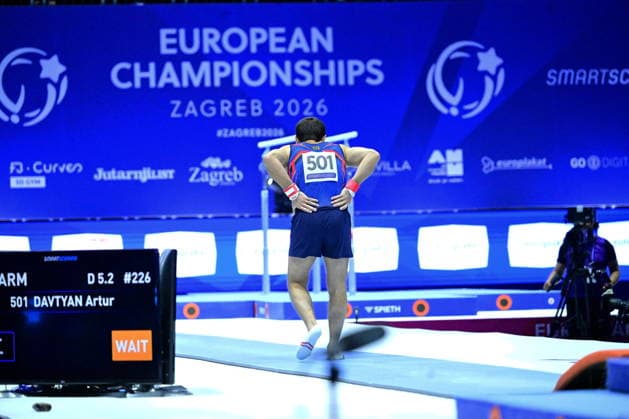 Zagreb, Croatia, 220826. 37th European Men s Artistic Gymnastics Championships, Individual Apparatus Finals at Arena Zagreb. Vault, Artur Davtyan, Armenia. Photo: Ivana Grgic CROPIX Zagreb Croatia Copyright: xxIvanaxGrgicx disciplina_preskok19-220826