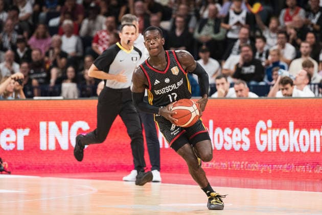 Basketball, Turkish Airlines Supercup 2026, Türkei - Kroatien, Barclays Arena (Hamburg), 22.08.2026, Finale Dennis Schröder ( 17, DEUTSCHLAND, Teamkapitän, Point Guard, Cleveland Cavaliers) *** Basketball, 2026 Turkish Airlines Supercup, Turkey vs. Croatia, Barclays Arena, Hamburg, August 22, 2026, Final: Dennis Schröder 17, GERMANY, Team Captain, Point Guard, Cleveland Cavaliers