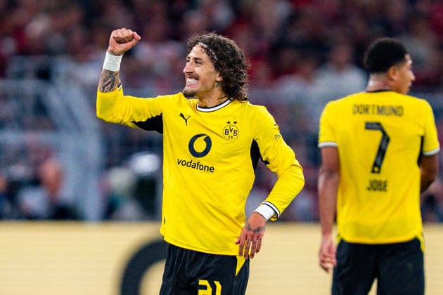 Supercup, Deutschland, Borussia Dortmund vs. FC Bayern München, 22.08.2026 im Signal Iduna Park Tor zum 1:2 durch Fabio Silva *** Super Cup, Germany, Borussia Dortmund vs. FC Bayern Munich, August 22, 2026, at Signal Iduna Park; goal to make it 1–2 by Fabio Silva Copyright: xBahhoxKarax