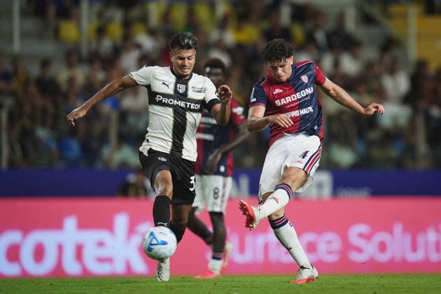 Cagliari™s Alessandro Romano goal 0-1 during the Serie A soccer match between Parma and Cagliari at Ennio Tardini Stadium in Parma, North Italy, Saturday, August 22, 2026. Soccer  Copyright: xMassimoxPaolone LaPressex