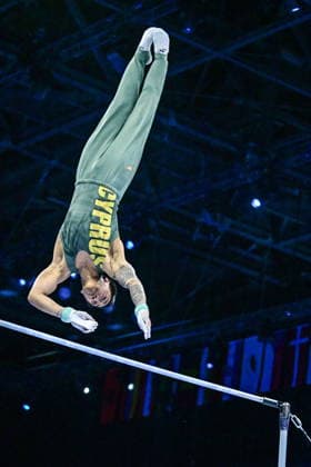 Zagreb, Croatia, 220826. 37th European Men s Artistic Gymnastics Championships, Individual Apparatus Finals at Arena Zagreb. Horizontal Bar, Marios Georgiou, Cipar. Photo: Ivana Grgic CROPIX Zagreb Croatia Copyright: xxIvanaxGrgicx disciplina_preca30-220826
